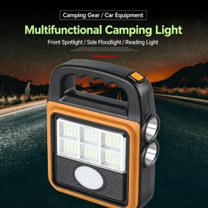 Manufacturers New Solar Lantern Multi-Functional Waterproof Charging Treasure Outdoor Searchlight Camping Flashlight