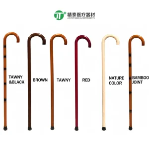 Medical 90 93cm Multiple Colors Outdoor Wooden One Piece Anti Shock Anti Skid Walking Cane Sticks for Old Men Women
