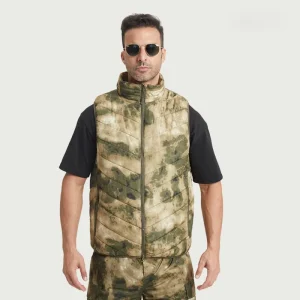 Men’s Winter Tactical Camouflage Vest Thicken Thermal Warm Sleeveless Jacket for Outdoor Training Hunting Running