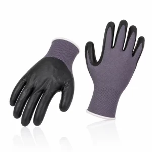 Microfoam Nitrile-Dipped Flexible Breathable General Warehouse Work Safety Gloves