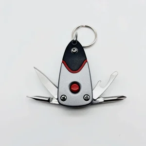 Mini 6 in 1 EDC Multi Purpose Pocket Knife Keychain Knife Headlamp Screwdriver Keychain Tool Outdoor Multi Functional Tool