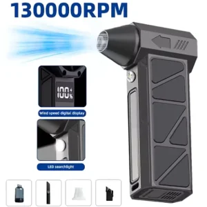 Mini Compressed Air Duster Portable Hand Held Fan Electric Small Blower Mini Jet Turbo Fan for Clean Garage RV Car Outdoor