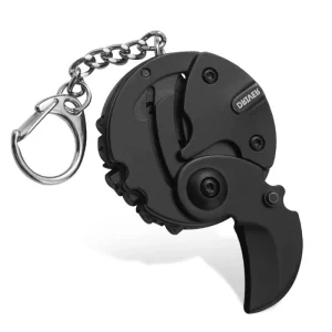 Mini EDC Multi-function Coin Keychain Tool with Screwdriver Bits Small Combination Survival Tool Knives