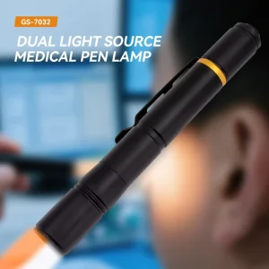 Mini LED Pen Torch Waterproof Medical Diagnostic Tool Pocket Clip White Yellow Light AAA Battery EDC for Outdoor Use