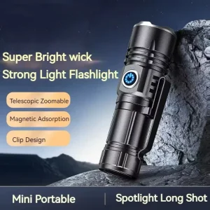 Mini Rechargeable LED Flashlight Magnetic Super Bright Torch Portable Outdoor Emergency Flashlight