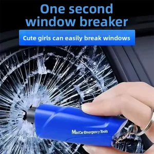 Mini Spring Car Safety Hammer Window Breaker Keychain for Female Driver Gift