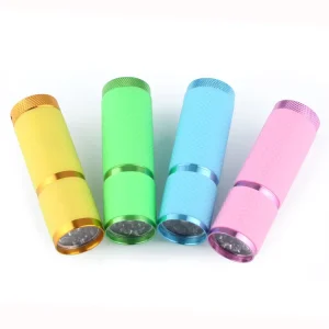 Mini Torch Strong 9 LED Waterproof Portable Skin Fluorescent Lamp for Household Outdoor Night Working Small Flashlight