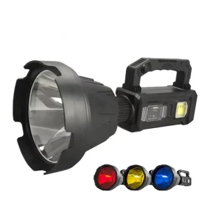 Most Powerful XHP50 LED Flashlight Multi function Handheld Solar LED Searchlight Type C Rechargeable Portable Led Spotlight