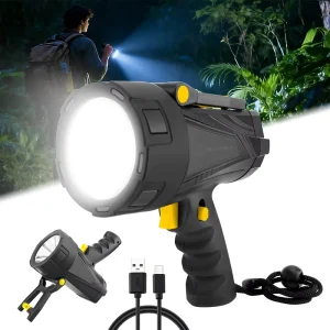 Multi Function Plastic USB Rechargeable Portable Handheld Searchlight LED Worklight Torch IP55 Waterproof Office
