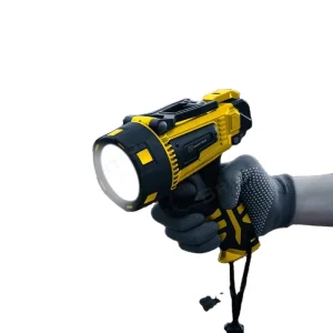 Multi Function Portable Handheld Searchlight LED Flashlight 1000LM IP33 Waterproof USB Rechargeable Office Camping