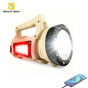 Multi Function Waterproof USB Rechargeable Portable Handheld Searchlight IP44 200 300M Beam Distance 800LM+250LM LED
