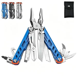 Multi Functional Pliers Tactical Folding Knife Portable EDC Combination Tool with Nylon Sheath for Emergency Repair