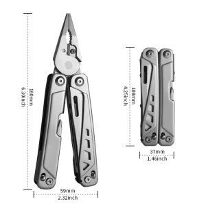 Multi Purpose Tool Pliers Wire Cutter Saw Blade Screwdriver Durable 18 in 1 Multitool for Hiking DIY Projects