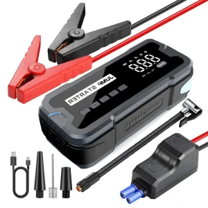 Multi Use Jump Start Phone Charging Emergency Light Tire Inflator 24000mAh Battery Capacity