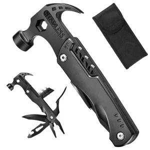 Multi function Claw Hammer Pliers Folding Knife Combination Outdoor Camping Home Use Hardware Tools 2 Luo 13 Steel Aluminum