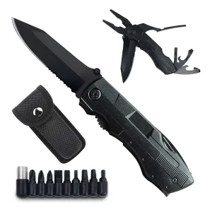 Multi-functional Outdoor Survival Camping Knife for Tactical Use, Pocket-sized Hunting Multi-tool Knife