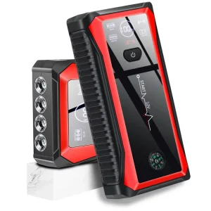 Multifunctional 2800mAh Car Jump Starter 12V Emergency Power Supply with Lightweight Lithium Battery and Mobile Wireless Charger