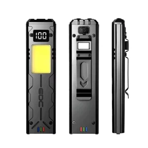 Multifunctional EDC Portable Work Flashlight with Magnetic Type C Rechargeable Pocket Torch for Camping Emergency Repair