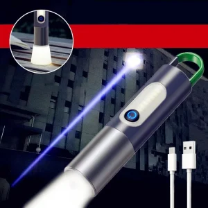 Multifunctional LED Flashlight Work Light USB Rechargeable Camping XHP50 30W Lantern Waterproof Zoom Torch KeyChain Lamp