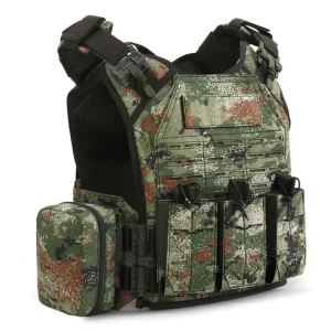 Multifunctional Nylon Camouflage Tactical Vest Portable Individual Protection Training Vest with Laser Cut Features