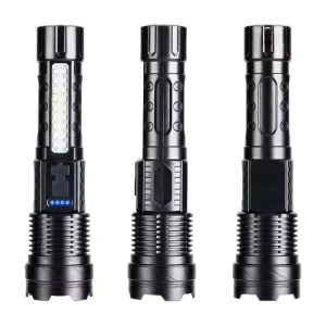 Multifunctional Outdoor LED Flashlight Charging Aluminum Alloy Laser Lamp Searchlight Portable Work Warning Light