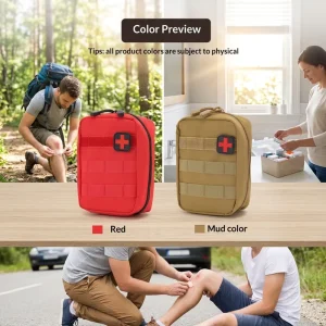 Multifunctional Outdoor Sports Medical First Aid Kit Tactical Travel Storage Bag MOLLE Accessory Stowable Polyester Zipper