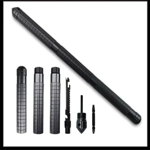Multifunctional Retractable Security Stick with Integrated Window Breaker for Car Safety