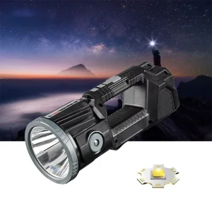 Multifunctional Solar Charging P50 Emergency Outdoor Waterproof Power Bank USB Rechargeable LED Spotlight Searchlight Flashlight