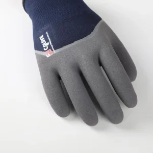 Navy Gray Half-Dipped Sandy Cut-Resistant Work Gloves