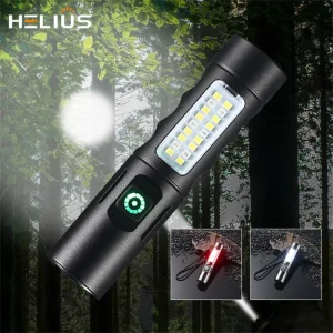 New Fixed Focus Mini Aluminum Alloy Long Distance Shooting Rechargeable Treasure Strong Light Small LED Flashlight