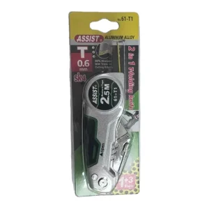 OEM Customizable Industrial Grade 2-in-1 Foldable Utility Knife Aluminum Handle 2-Meter Tape 3 Spare SK4 Steel Blades