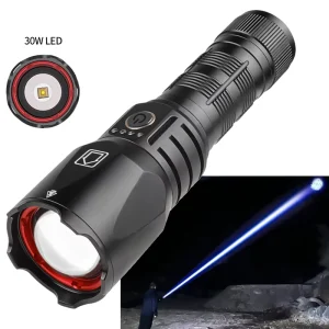 OKER 6000LM USB Torch Light Super Bright Zoom Waterproof Rechargeable XHP160 LED Tactical Flashlight Torches for Camping