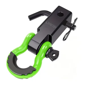 Off Road Emergency Recovery Tow Hook 2 Inch Shackle Receiver Hitch with D Ring Shackle for Pickup Truck Jeep SUV Trailer Towing
