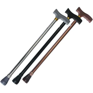 Older People Lightweight Aluminum Alloy Walking Stick OEM Black Color Elderly Cane