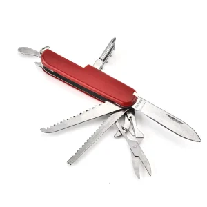 Outdoor Camping Accessories EDC Customize Logo 17 in 1 Stainless Steel Pocket Multi Function Emergency Survival Key Chain Tool