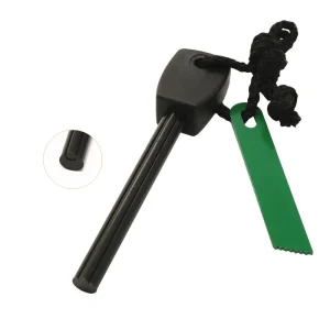 Outdoor Camping Fire Starter Survival Tool Mini Portable Black Magnesium Fire Stick