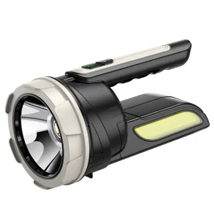 Outdoor Camping High-Intensity Searchlight Handheld Flashlight Long-Range USB-Charged Patrol Light IP20 Rated LED
