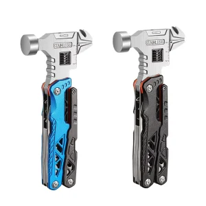 Outdoor Camping Multifunctional Wrench Hammer Screwdriver Wire Clamp Emergency Vehicle Mounted Combination Tool High Carbon