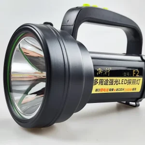 Outdoor Handheld Rechargeable Li Ion Searchlight High Brightness Powerful Flashlight with IP65 Waterproof Dimmable LED