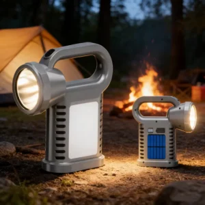 Outdoor Handheld Solar Spotlight AA Battery Super Bright IP67 Waterproof Hunting Searchlight LED
