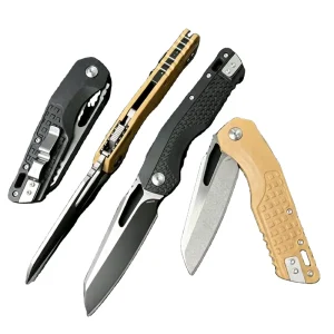 Outdoor Pocket Knife 5cr13mov Blade Steel Handle Self Defense Tactical Hunting Folding Knife for EDC Camping