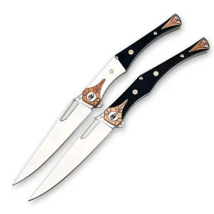 Outdoor Portable EDC Pocket Folding Knife with D2 Steel Blade and Anti Slip G10 Fiber Handle for Hunting & Camping