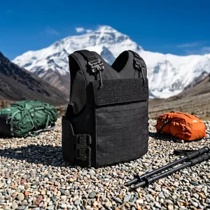 Outdoor Tactical Vest Black Laser Quick Release Adjustable Shoulder Strap Protective Vest Duty and Outdoor Jacket