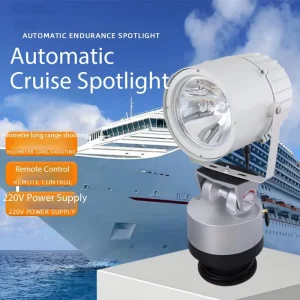 Outdoor Ultra Bright Spotlight Xenon Lamp 220V 70W 100W 400W 1000W Remote Control Auto Rotating Searchlight