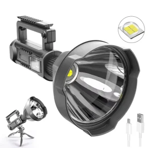Outdoor Waterproof Searching Hunting Handheld Type c Rechargeable LED Spotlight Searchlights Wide Beam