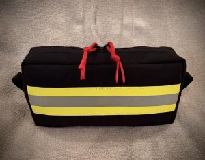 Oxford Reflective Strip Emergency Tool Bag Portable Firefighter First Aid Storage Pouch with Drawstring Zipper Pull