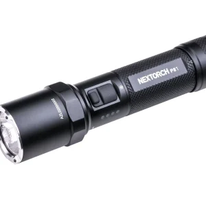 P81 2600LM 370m Dual Switch Rechargeable LED Searchlight USB C IPX7 Waterproof Glass Breaker Search Rescue