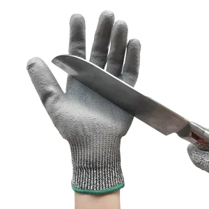 PU-Coated Palm Cut-Resistant Gloves with HPPE Liner