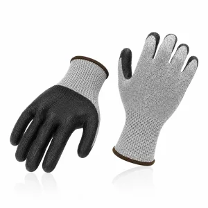 PU Palm Coated Polyester Safety Work Gloves for Construction and General Labor