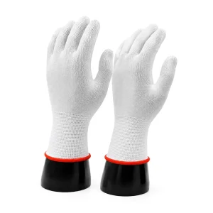 Polyester Liner String Knit Washable Reusable Safety Gloves For Gardening Construction
